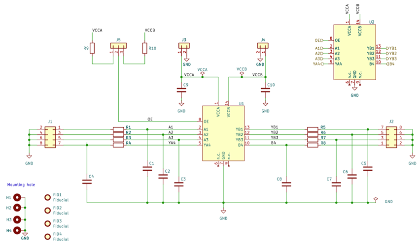 Schematic - Nexperia NEVB-NXU0x04UL Evaluation Boards